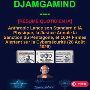 [VIDÉO RÉSUMÉ QUOTIDIEN IA] Anthropic Lance son Standard d'IA Physique, la Justice Annule la Sanction du Pentagone, et 100+ Firmes Alertent sur la Cybersécurité (28 Août 2026)