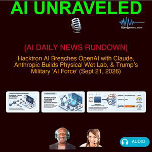 [RÉSUMÉ QUOTIDIEN IA] Piratage d'OpenAI via Claude par Hacktron, Anthropic Ouvre un Labo Biologique, et la 'Force IA' de Trump (21 Septembre 2026)