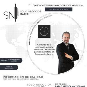 [SNR] Primer segmento de Solo Negocios Radio del 17 de septiembre de 2026